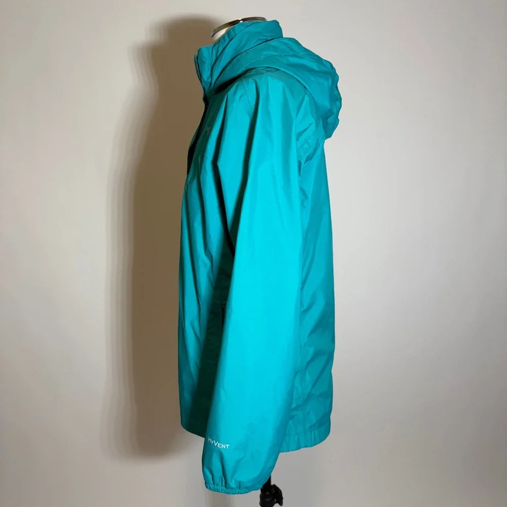 The North Face HyVent Hooded Shell Rain Jacket Coat Waterproof Girls Size XL 18